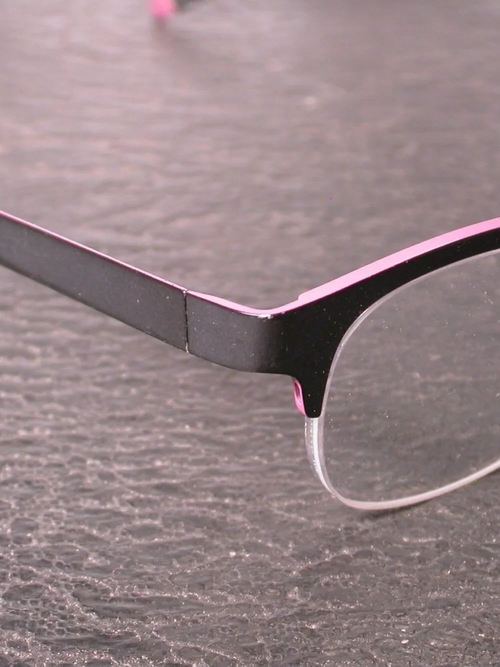 Orgreen Kissy Suzuki Black and Pink Modern Eyeglasses Frames Made in Japan